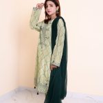 MK -075 3 piece suit with machinery elegant and catchy embroidery and adda work suit