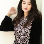 MK -076 2Pcs suit with embroidery of multi colors / silver